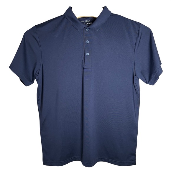 Mizzen+Main Mens Large Polo Shirt Navy Blue Phil Mickelson Performance Golf Top - Picture 8 of 8